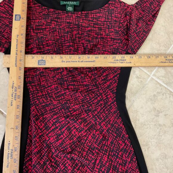 Lauren Ralph Lauren Dress Women’s size “0” Stretchy 3/4 Sleeve Career rushed - Picture 11 of 12